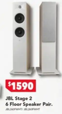Harvey Norman JBL Stage 2 6 Floor Speaker Pair offer