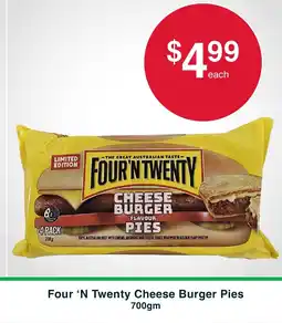 Four 'N Twenty Cheese Burger Pies