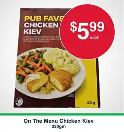 Australian Butchers On The Menu Chicken Kiev offer
