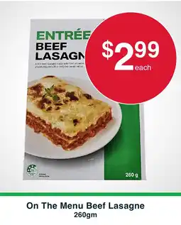 Australian Butchers On The Menu Beef Lasagne offer