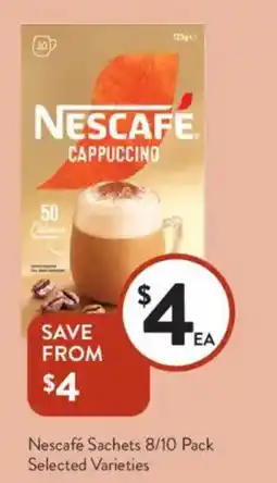 Foodworks Nescafé Sachets Pack offer