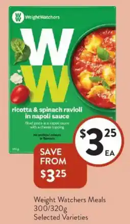 Foodworks Weight Watchers Meals offer