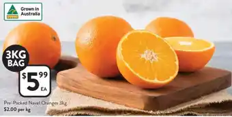 Foodworks Pre-Packed Navel Oranges offer