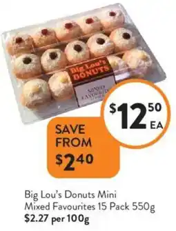 Foodworks Big Lou's Donuts Mini Mixed Favourites offer
