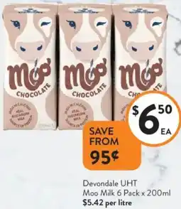 Foodworks Devondale UHT Moo Milk offer