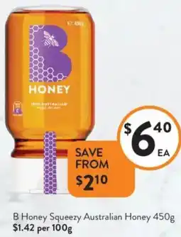 Foodworks B Honey Squeezy Australian Honey offer