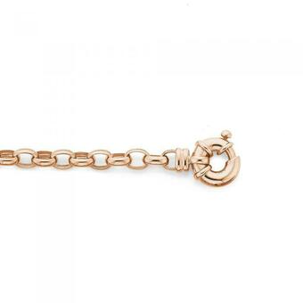 Prouds 9ct Rose Gold 19cm Solid Belcher Bolt Ring Bracelet offer