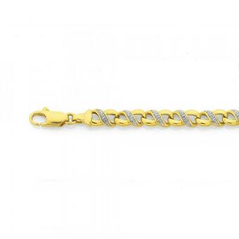 Prouds 9ct Gold Diamond Infinity Bracelet offer