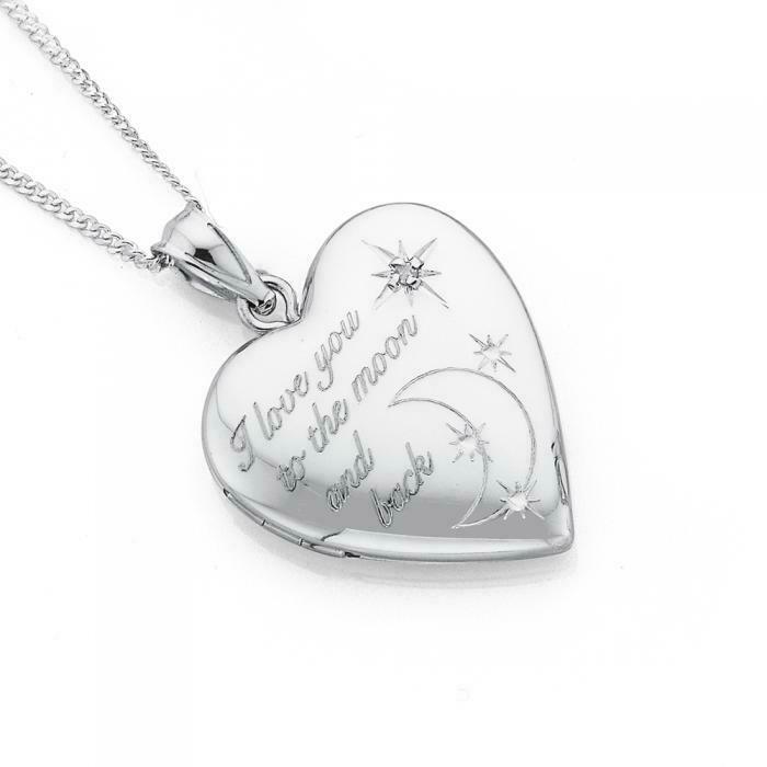 Cubic Zirconia Heart Locket 