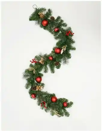 Heirloom Faux Berries, Cones and Bauble Garland 182cm