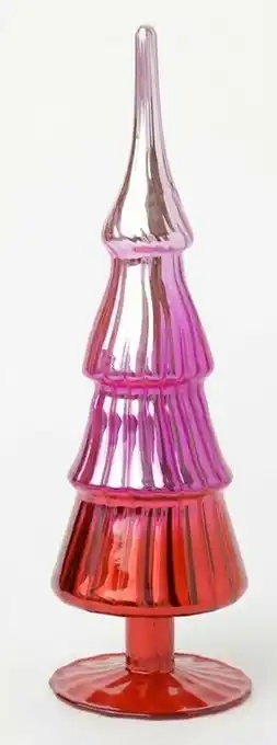 Myer Giftorium Glass Ombre Tree Table Decorations in Red
