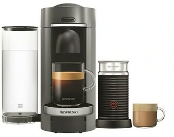 Myer Nespresso by Delonghi VertuoPlus & Milk Capsule Coffee Machine# offer