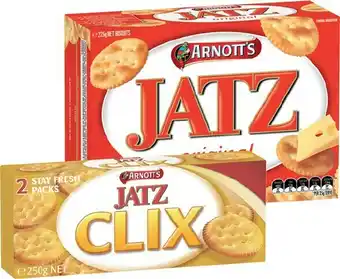 Arnott’s Jatz, Savoy, Shapes or Clix 140-250g Selected Varieties