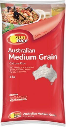 IGA SunRice Medium Grain White or Brown Rice 5kg offer