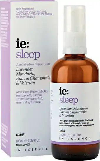 Priceline In Essence ie: Sleep Mist 100mL offer