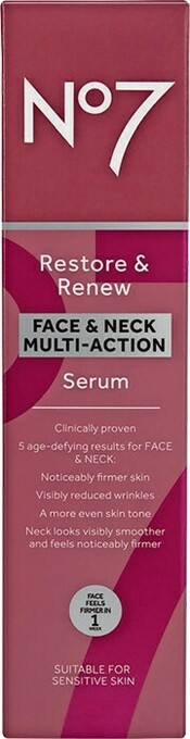 Priceline No7 Restore & Renew Face & Neck Multi- Action Serum 30mL offer