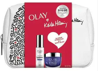 Priceline Olay Retinol Moisturiser + Hyaluronic Serum Gift Set 2 Piece offer