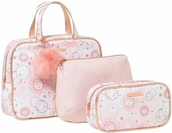 Priceline Models Prefer Celestial Rose Gold and Pink Weekender Set 3 Piece offer