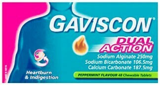 Gaviscon Dual Action Chewable Tablets 48 Tablets