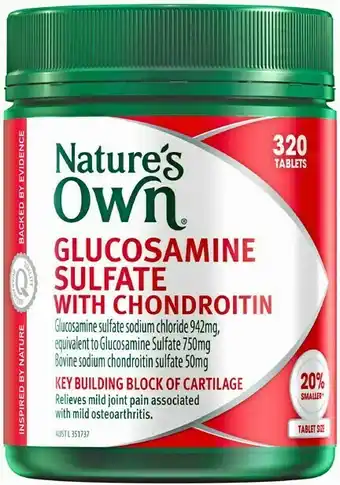 Priceline Nature's Own Glucosamine Sulfate with Chondroitin 320 Tablets offer