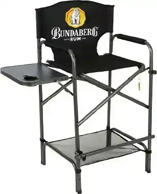 BCF Bundaberg Rum Bar Height Directors Camping Chair offer