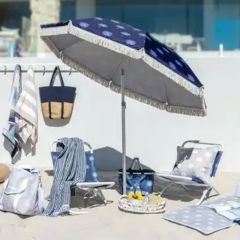 Pillow Talk Sundays Mauritia Fringed 200cm Beach Umbrella by Pillow Talk offer