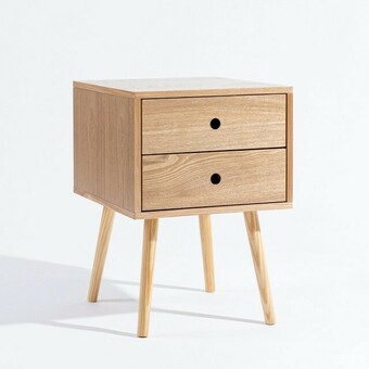 Kent Natural Bedside Table by Habitat