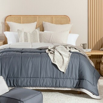 Pillow Talk Charcoal Quilt by Snoozi Cube offer