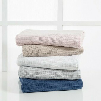 Pillow Talk Cotton Cellular 245gsm Blanket by Essentials offer
