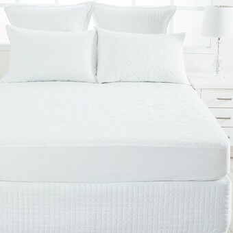 Pillow Talk Quilted Waterproof Mattress Protector by Safety Assured offer