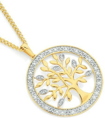 Angus & Coote 9ct Gold Diamond Tree of Life Pendant offer