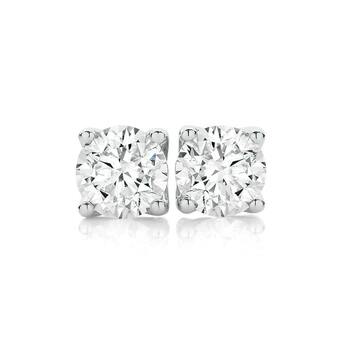Angus & Coote 18ct White Gold Diamond Round Brilliant Stud Earrings offer
