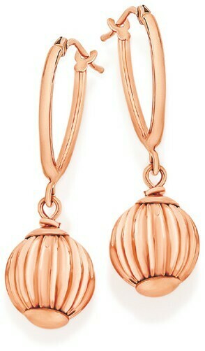 Angus & Coote 9ct Rose Gold Lantern Ball Drop Earrings offer