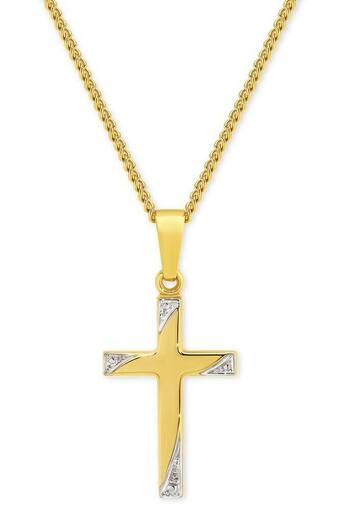 Angus & Coote 9ct Gold Two Tone Cross Pendant offer