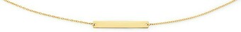 Goldmark 9ct Gold 45cm Solid Trace Bar Plate Necklet offer