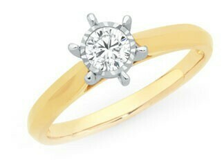 Goldmark 9ct Gold Diamond Solitaire Ring offer