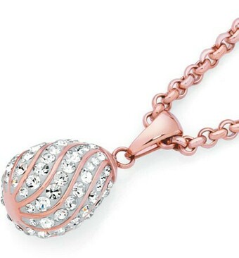 Goldmark Rose Stainless Steel Crystal Raindrop Pendant offer
