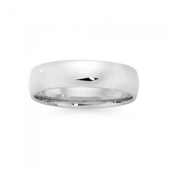 Goldmark Sterling Silver 6mm Light Half Round Gents Ring offer