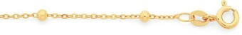 Goldmark 9ct Gold 25cm Multi Beads Anklet offer