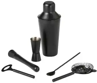 Salisbury & Co Chicago 6pc Cocktail Shaker Set in Matte Black
