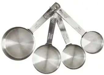 Pyrex Platinum Stainless Steel 4pc Measuring Cups