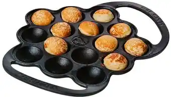 Victoria Seasoned Cast Iron Poffertjes Pancake Pan