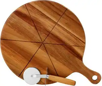 Salisbury & Co Degustation Pizza Serving Board With Cutter Set 2pc