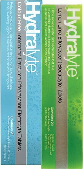 Hydralyte Effervescent Electrolyte 20 Tablets Range