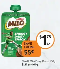 Foodworks Nestlé Milo Dairy Pouch offer