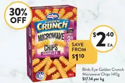 Foodworks Birds Eye Golden Crunch Microwave Chips offer
