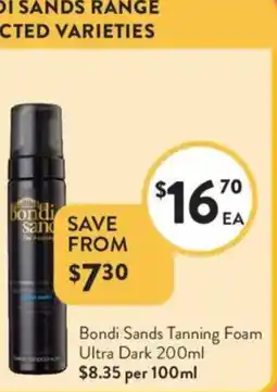 Foodworks Bondi Sands Tanning Foam Ultra Dark offer