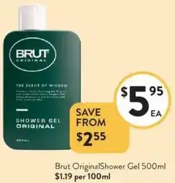 Foodworks Brut OriginalShower Gel offer