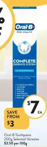 Foodworks Oral-B Toothpaste offer