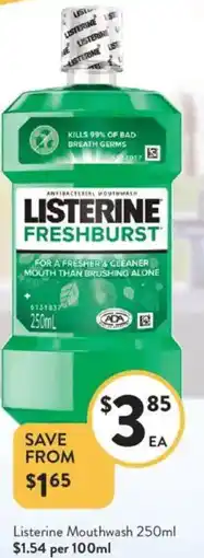 Foodworks Listerine Mouthwash offer